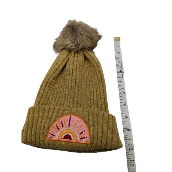 VIRGINIA Wolf Hat Mustard Yellow Rainbow Sunburst Hat - Picture 7 of 7